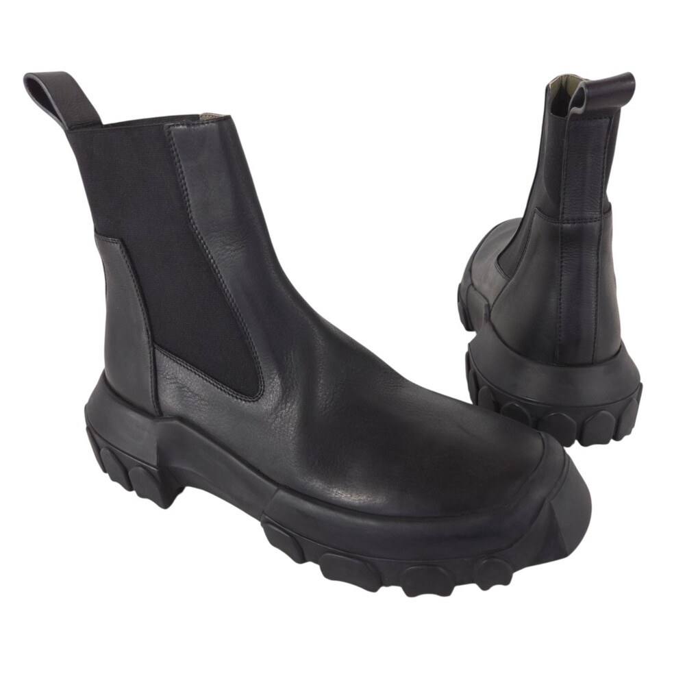 Rick Owens Tractor Beetle Boots US 11 EU 41 Womens Black Leather $1250